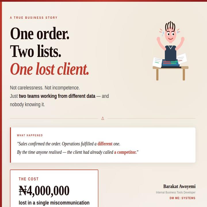 Barakat Awoyemi business systems developer for growing businesses